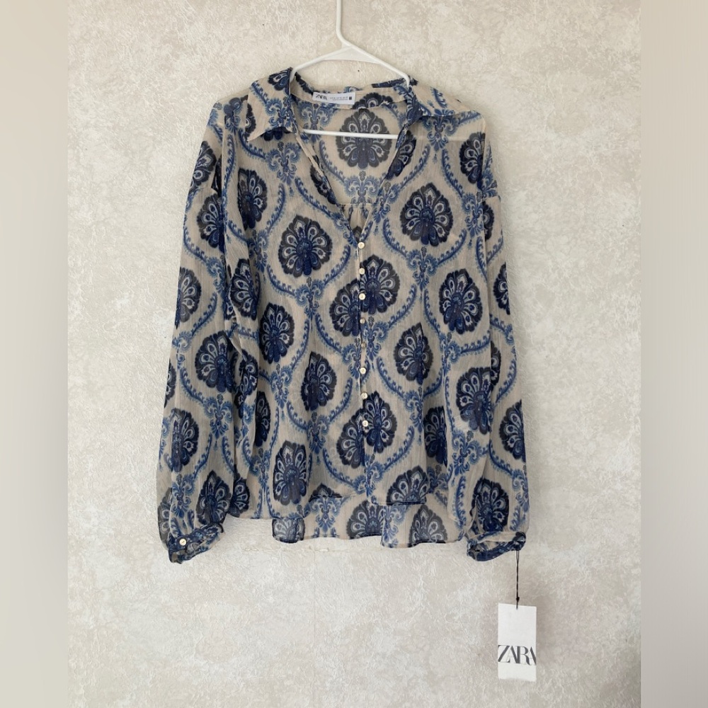 Zara Printed Women’s Top, Size XL, NWT